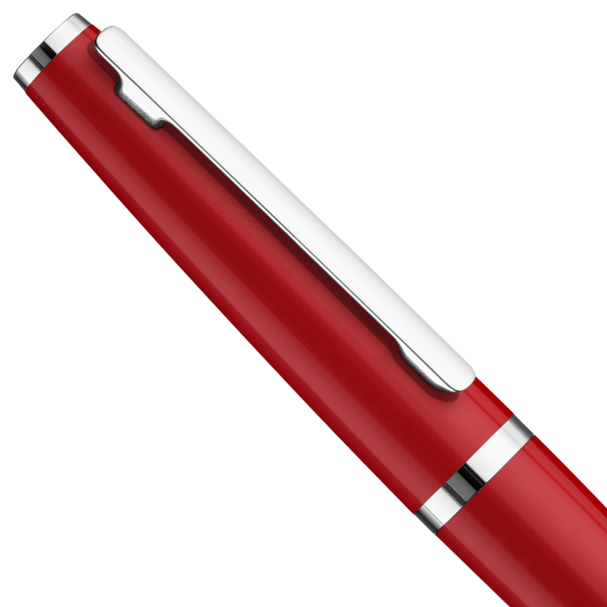 Kugelschreiber Otto Hutt Design06 - Rot Glanz / Platin beschichtet