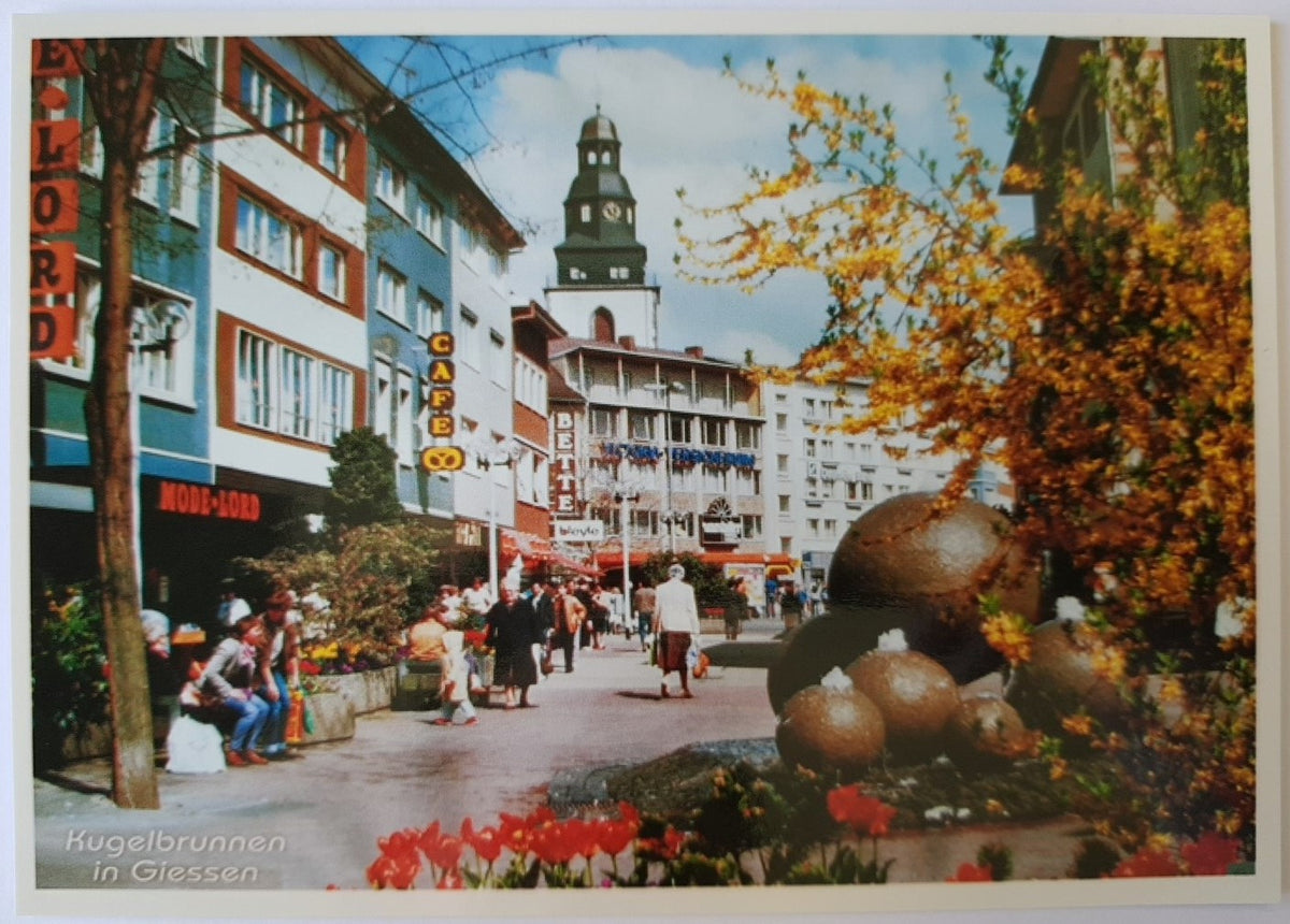 Postkarte &quot;Kugelbrunnen Giessen&quot;