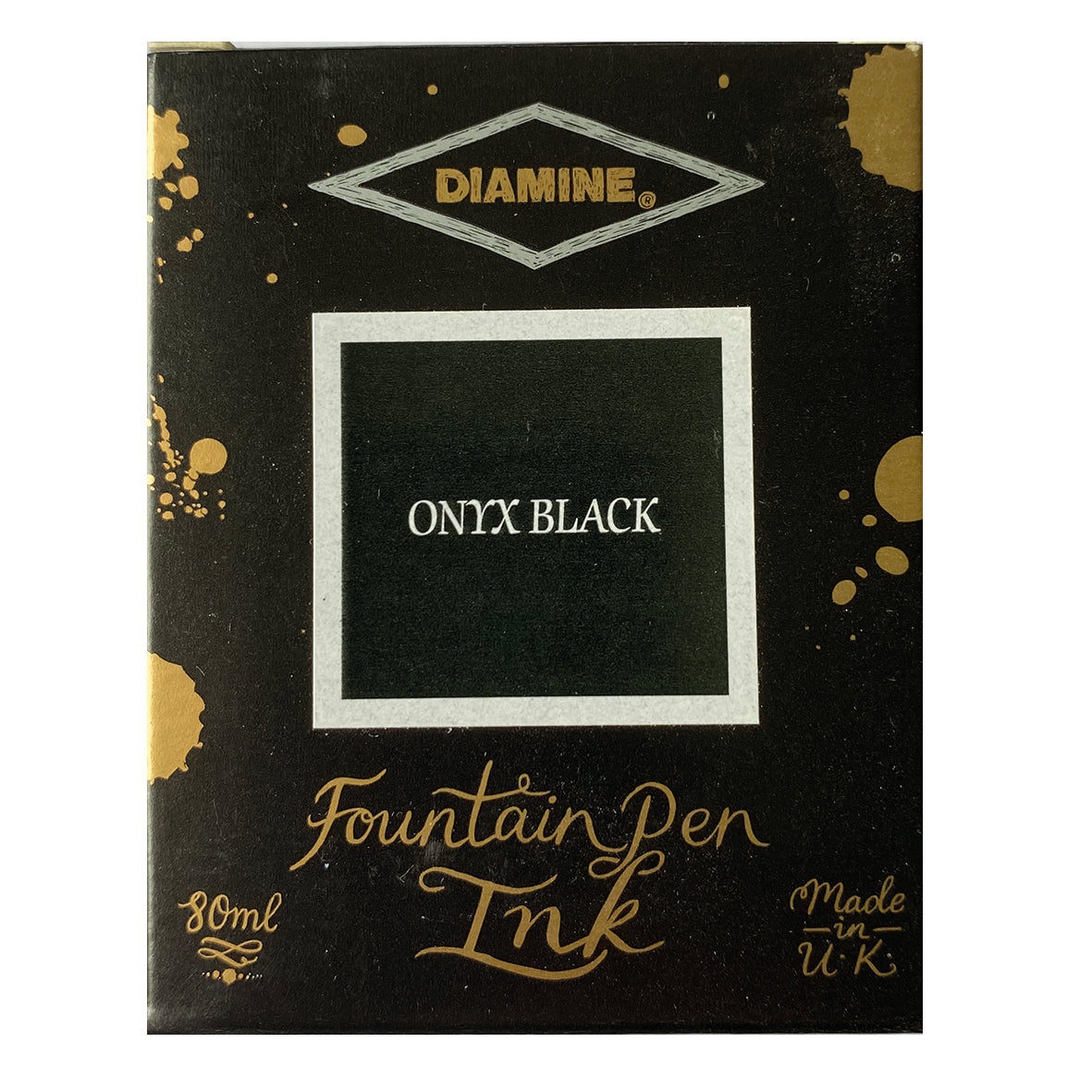 Tintenglas Diamine Onyx Black, 80 ml