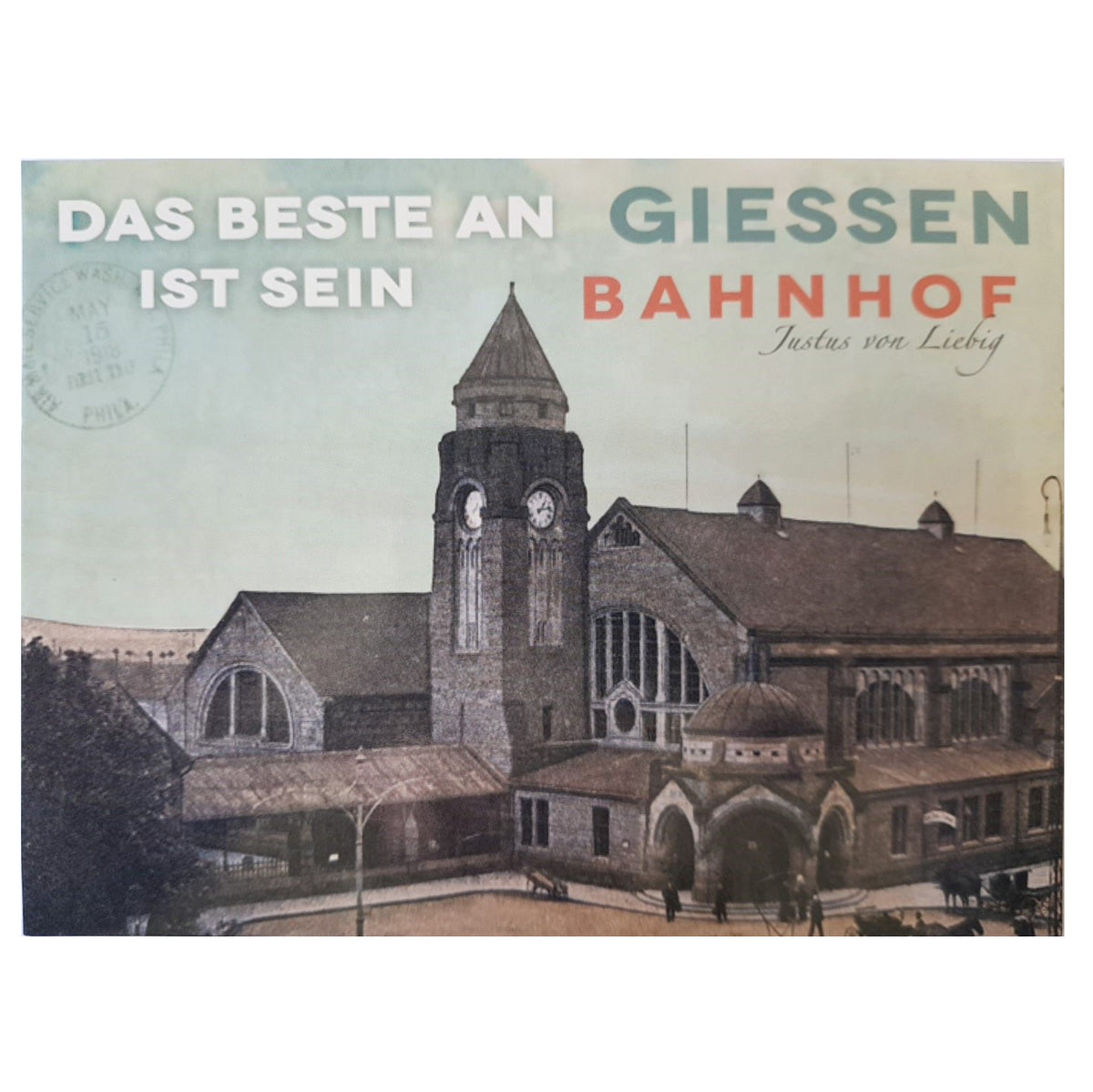 Postkarte &quot;Bahnhof Giessen&quot;