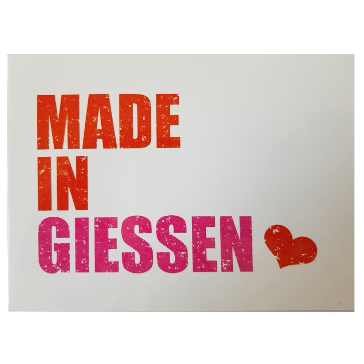Postkarte &quot;Made in Giessen&quot;