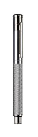 Otto Hutt Design04 - Silber AG925 Tintenroller Princess Cut guillochiert/Platin beschichtet