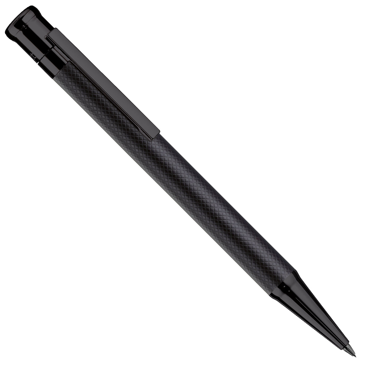 Bleistift Otto Hutt Design04 - Schwarz Karo Matt / Beschlagteile beschichtet