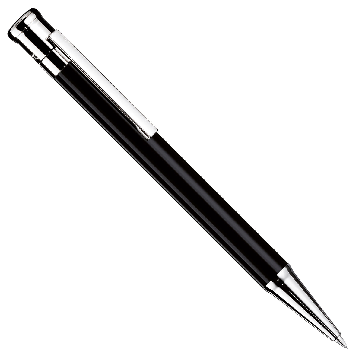 Bleistift Otto Hutt Design04 - Schwarz glanz / Platin beschichtet