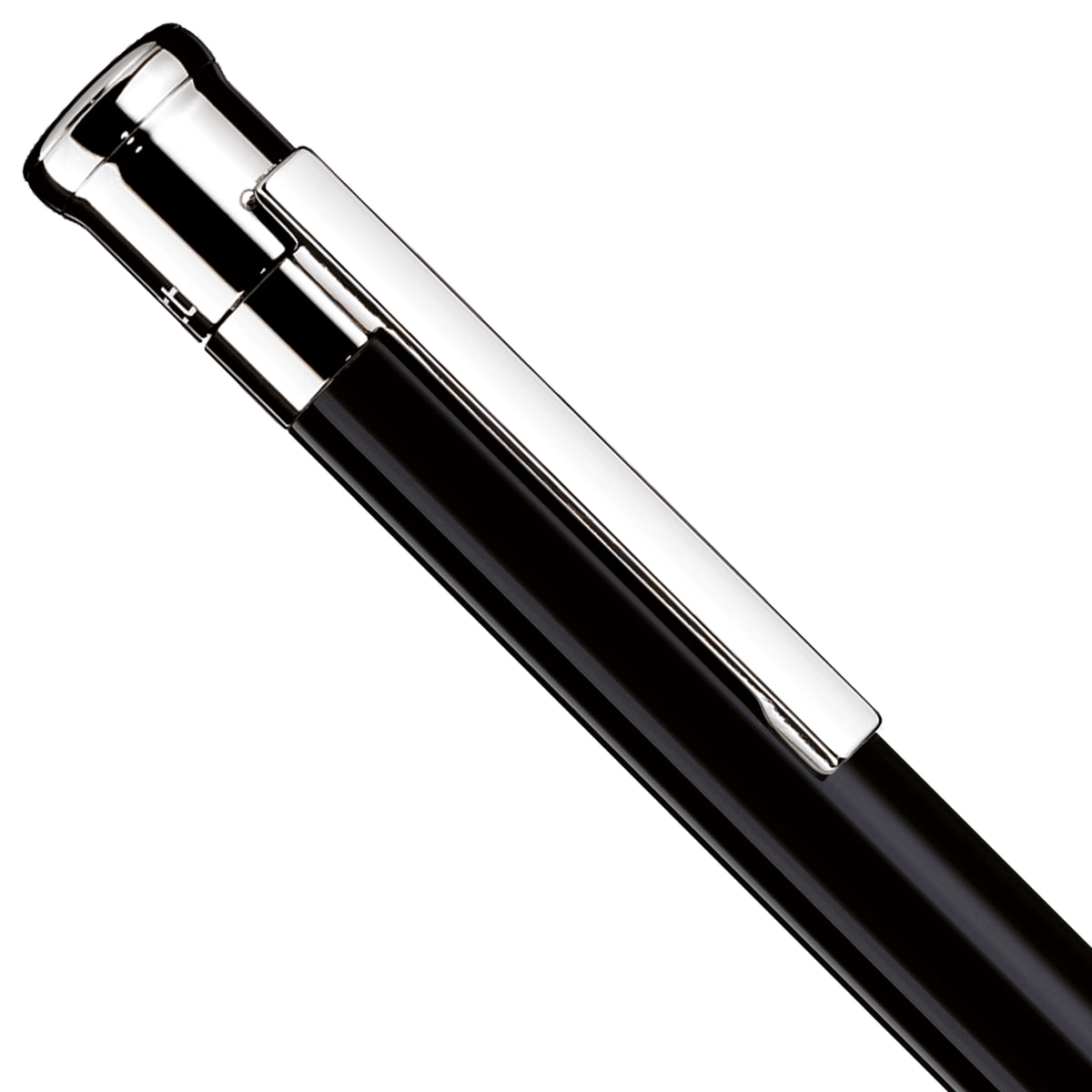 Bleistift Otto Hutt Design04 - Schwarz glanz / Platin beschichtet