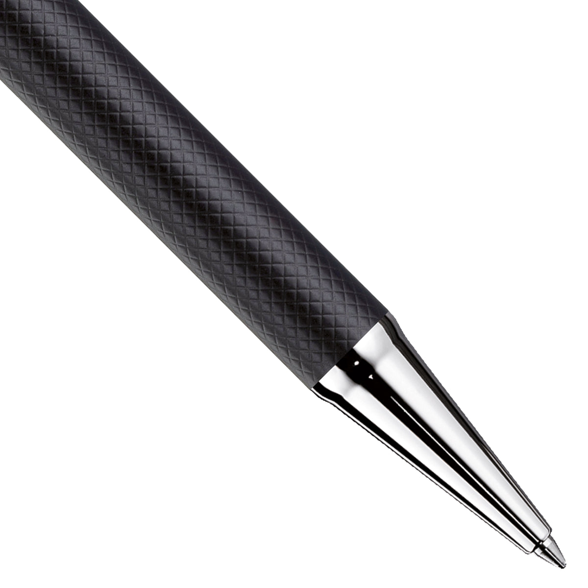 Bleistift Otto Hutt Design04 - Schwarz Karo matt / Beschlagteile platin beschichtet