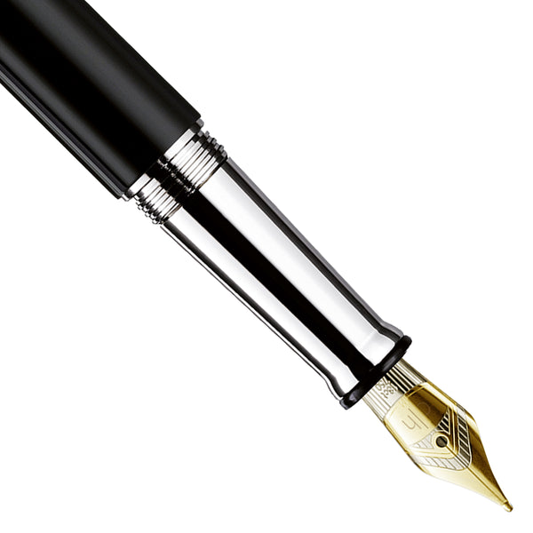 Otto Hutt Füllfederhalter Design 04 – Schwarz Matt, EF-Feder, Platin-Beschläge