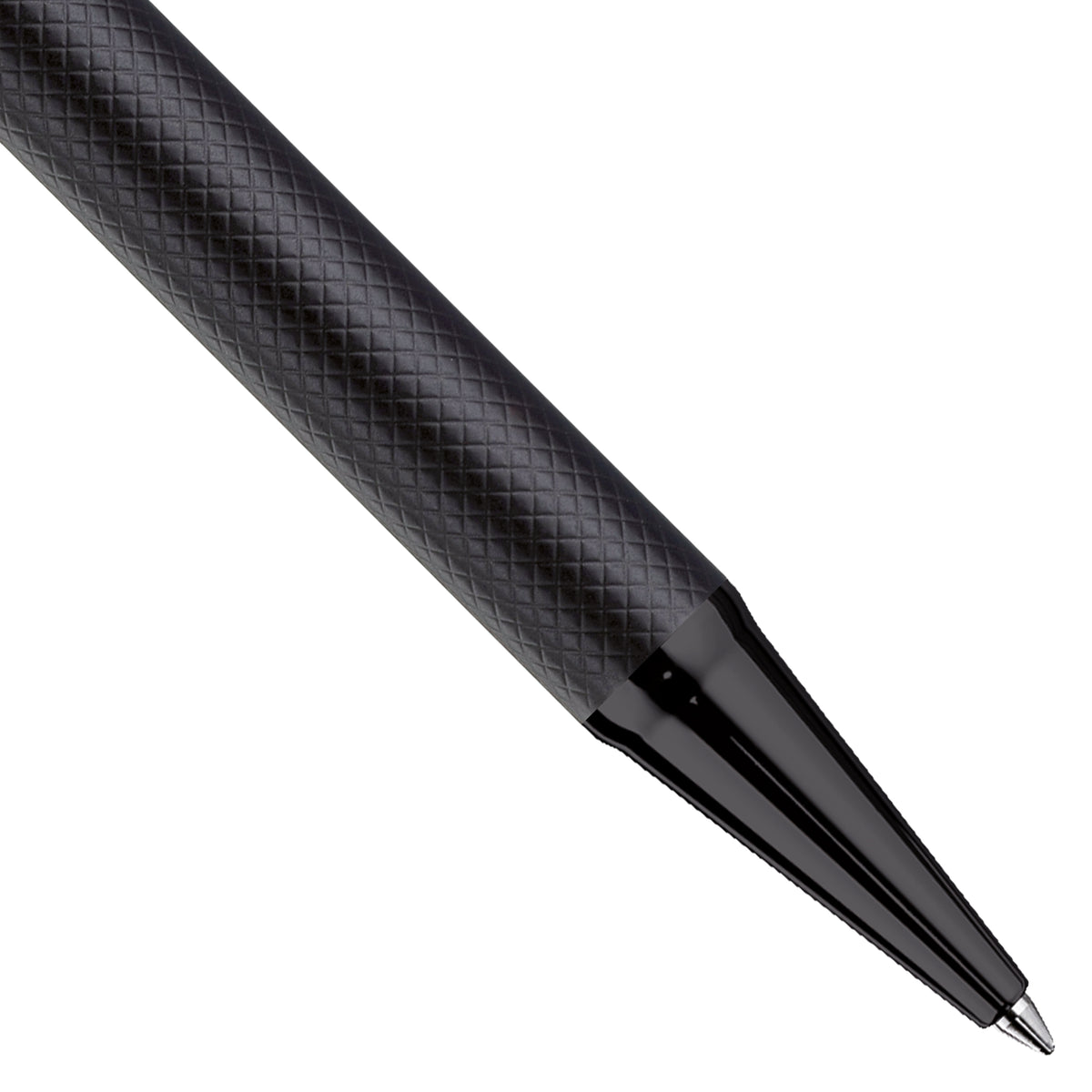Kugelschreiber Otto Hutt Design04 - Schwarz Karo guillochiert/PVD beschichtet