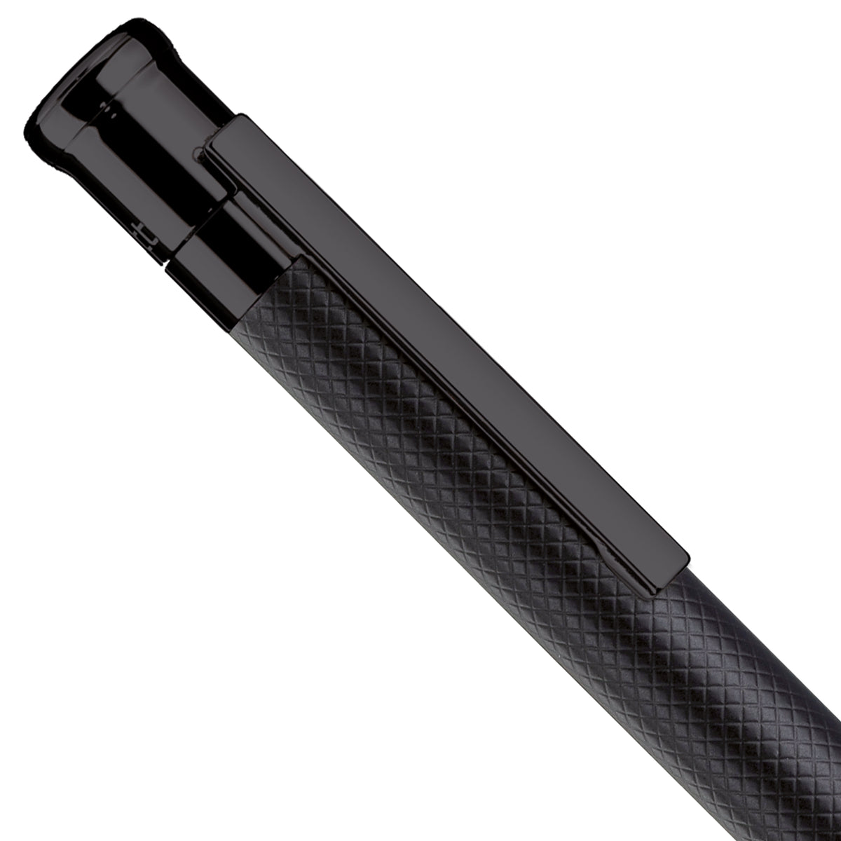 Kugelschreiber Otto Hutt Design04 - Schwarz Karo guillochiert/PVD beschichtet