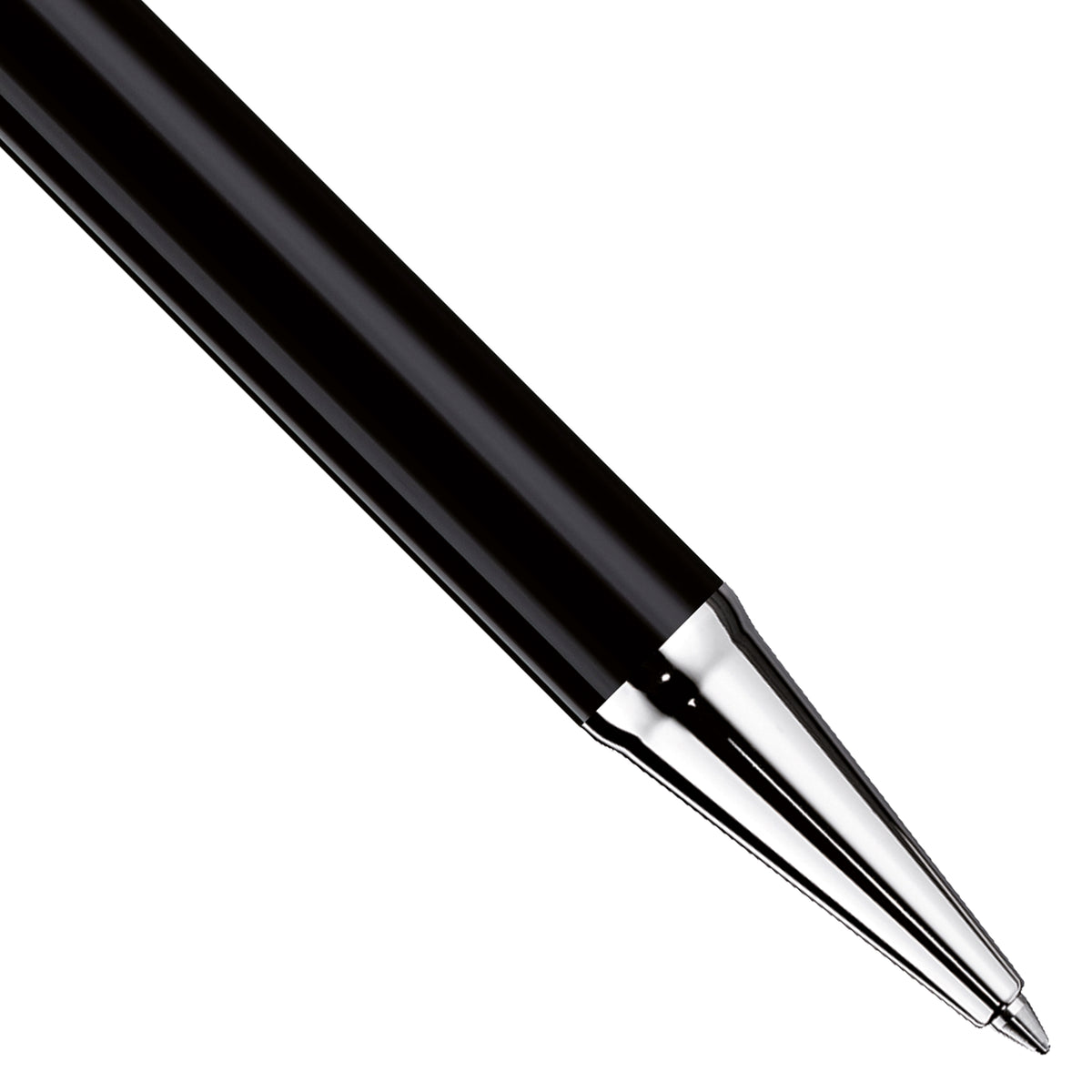 Kugelschreiber Otto Hutt Design04 - Schwarz Glanz / Platin beschichtet