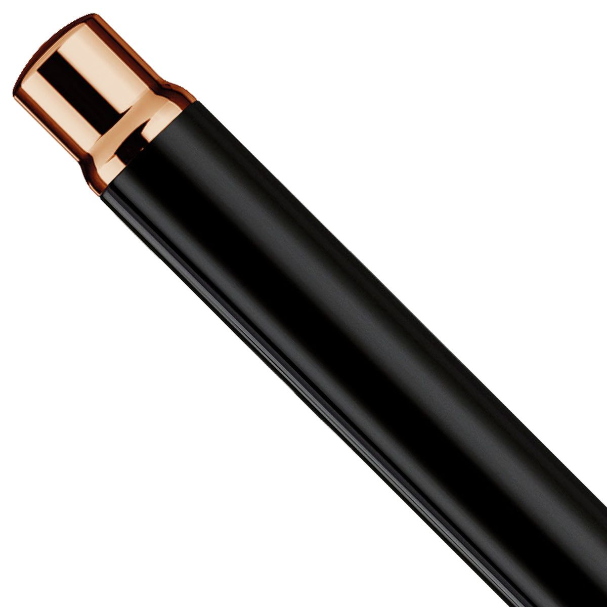 Tintenroller Otto Hutt Design04 - Schwarz glanz / Roségold beschichtet