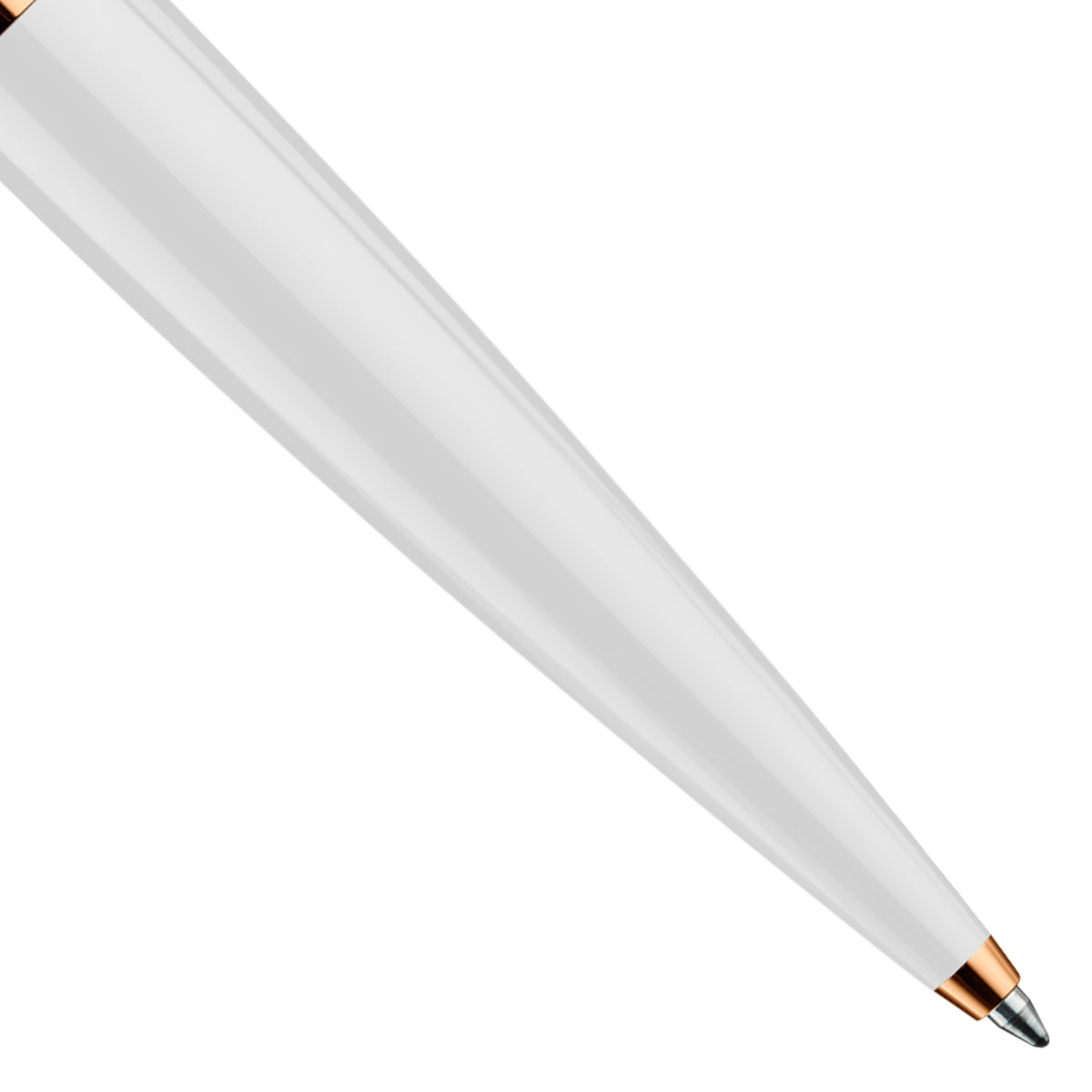 Kugelschreiber Otto Hutt Design06 - Weiß Glanz / Rosé vergoldet