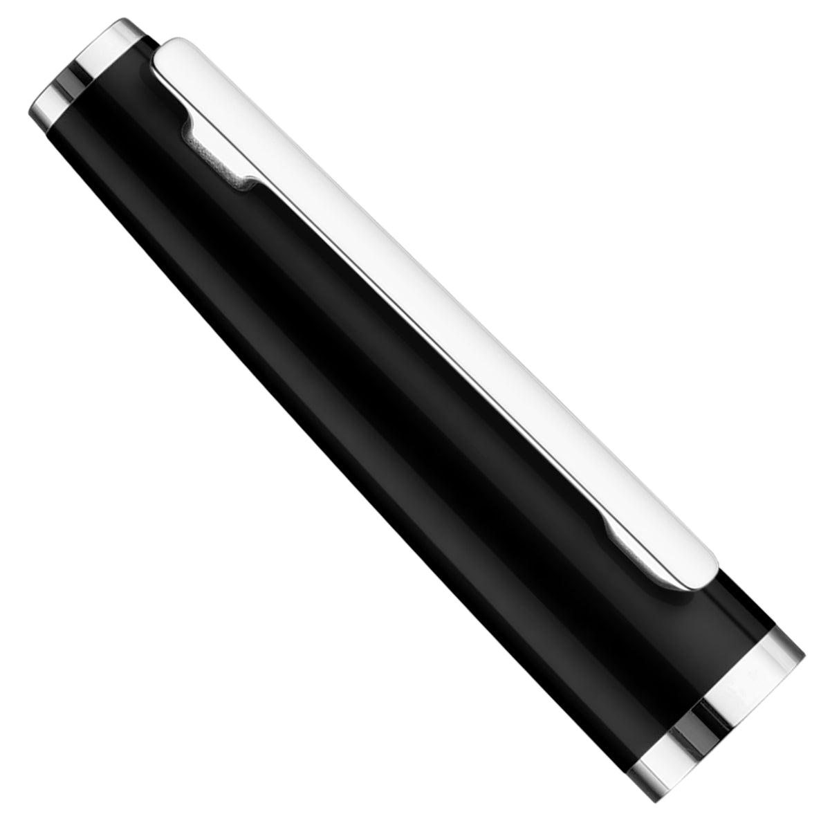 Füllfederhalter Otto Hutt Design06 - Schwarz Glanz, Beschlagteile platiniert / Stahlfeder
