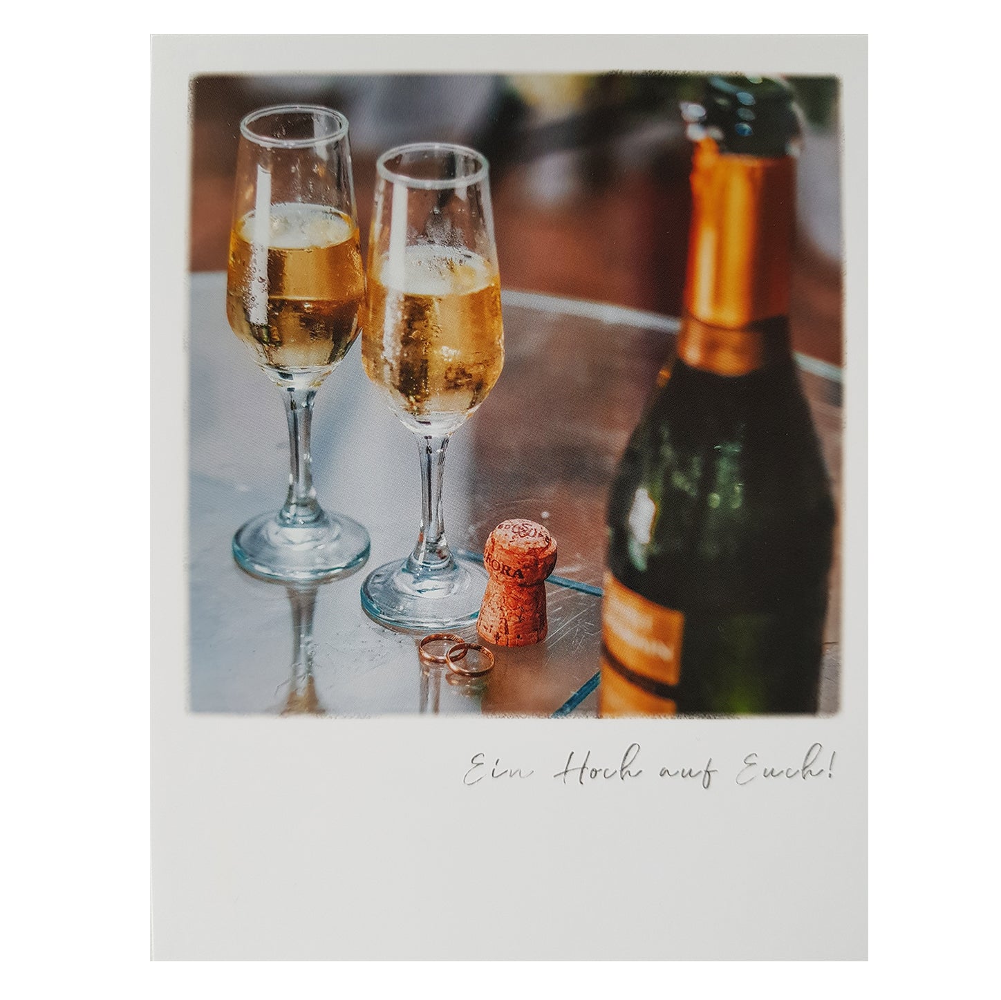 Postkarte "Champagner" Punkt & Strich