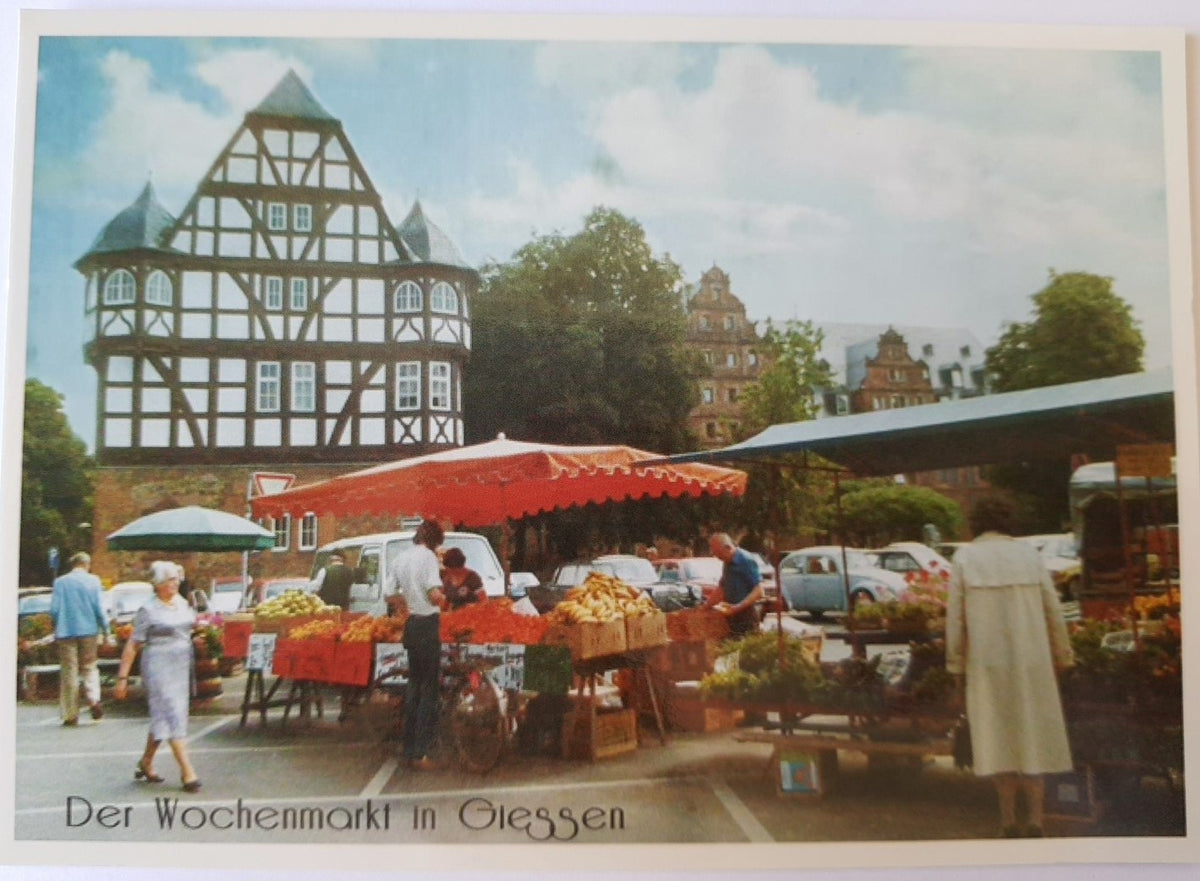 Postkarte &quot;Wochenmarkt Giessen&quot;