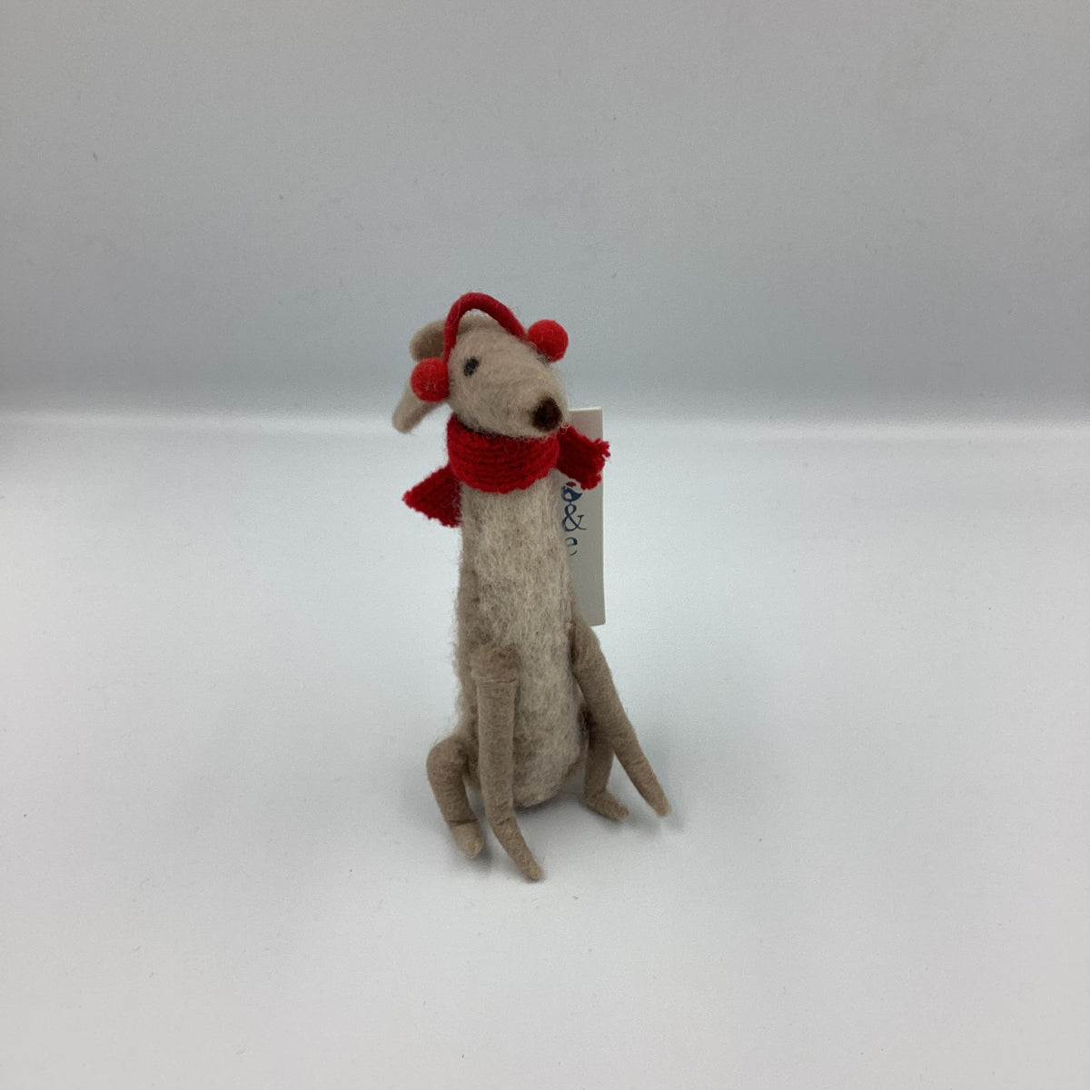 Filz-Anhänger Windhund mit Schal