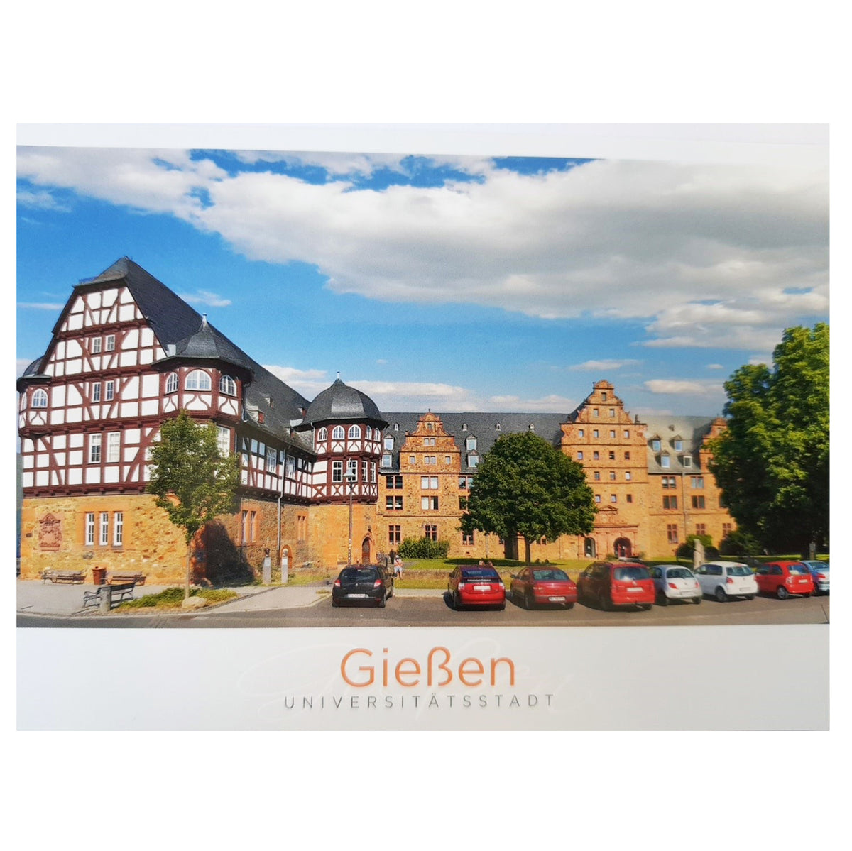 Postkarte &quot;Gießen Universitätsstadt - Neues Schloss und Zeughaus&quot;