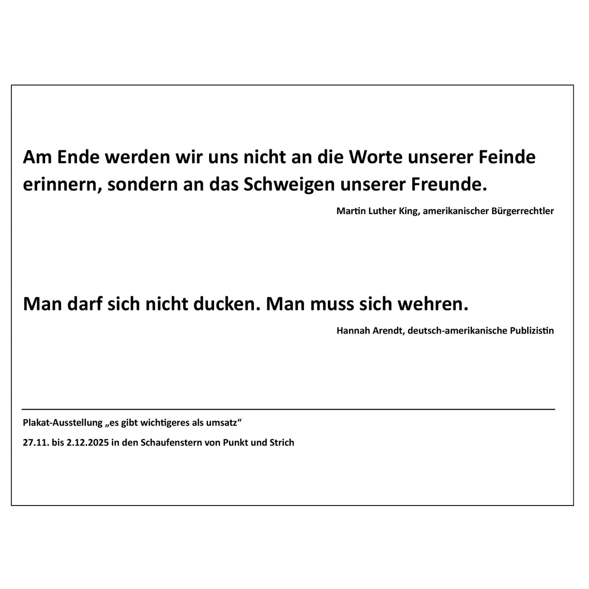 Postkarte "Hoffnung / King, Arendt"