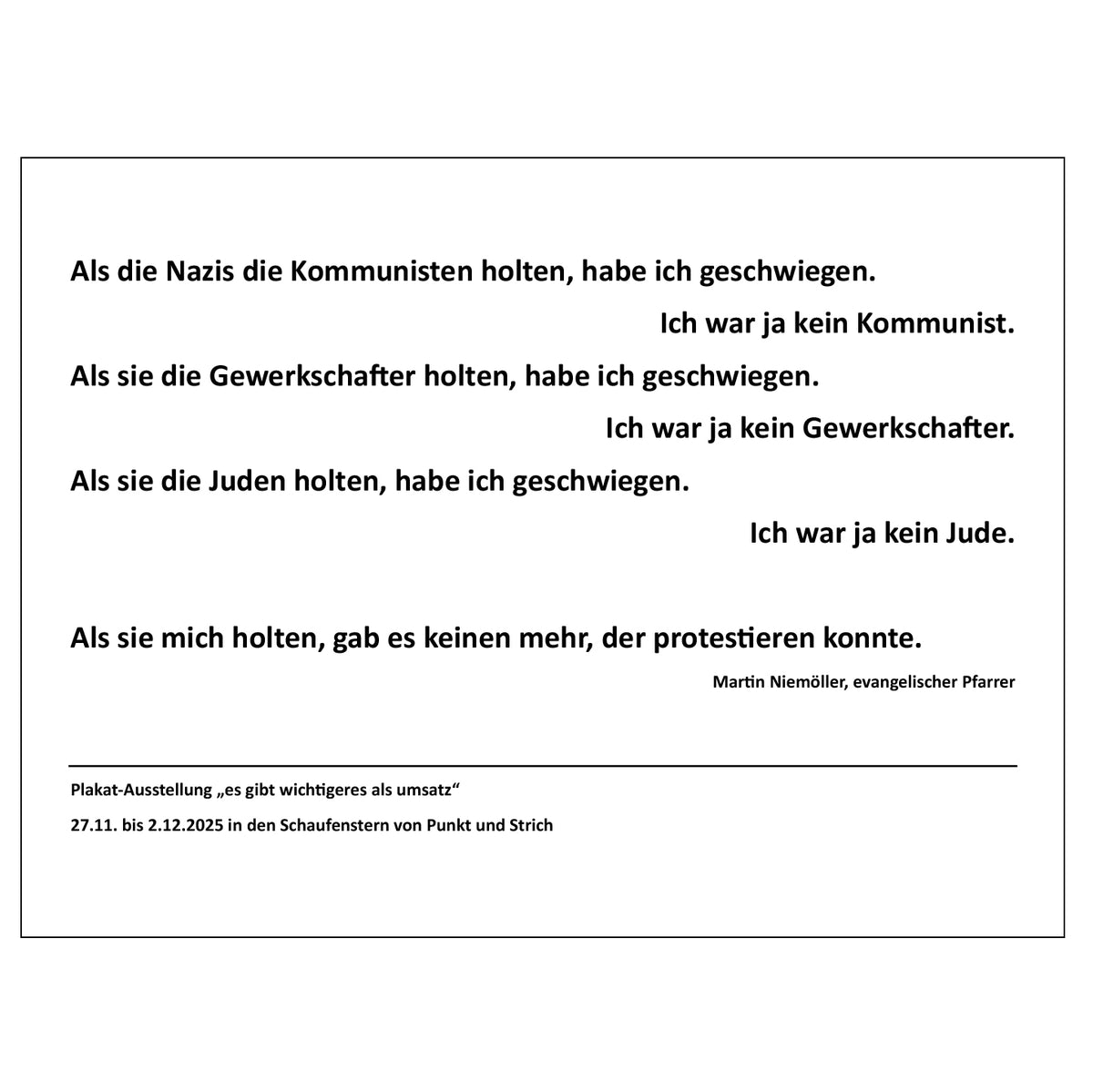 Postkarte "Hoffnung / Niemöller"