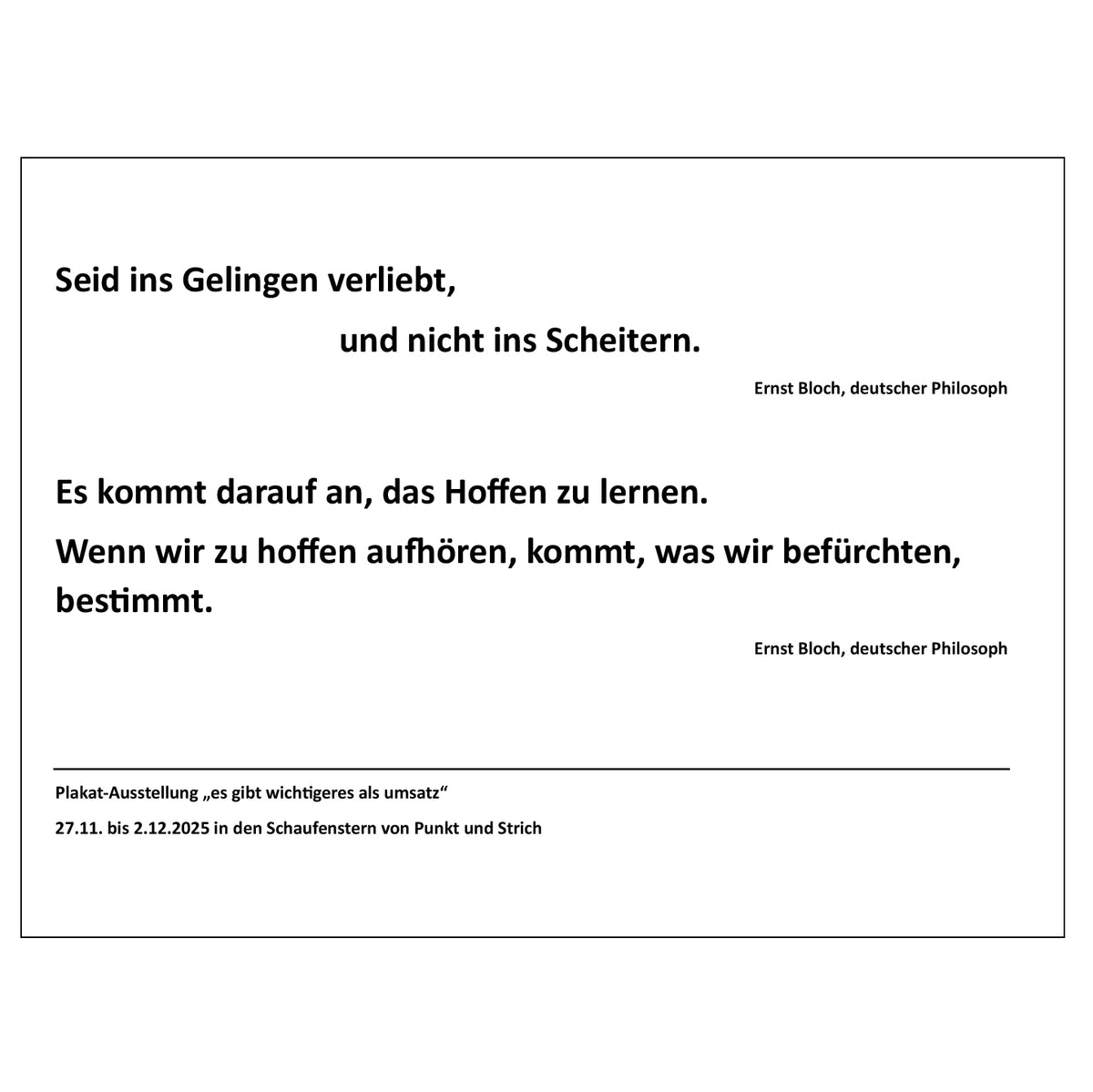 Postkarte "Hoffnung / Bloch"