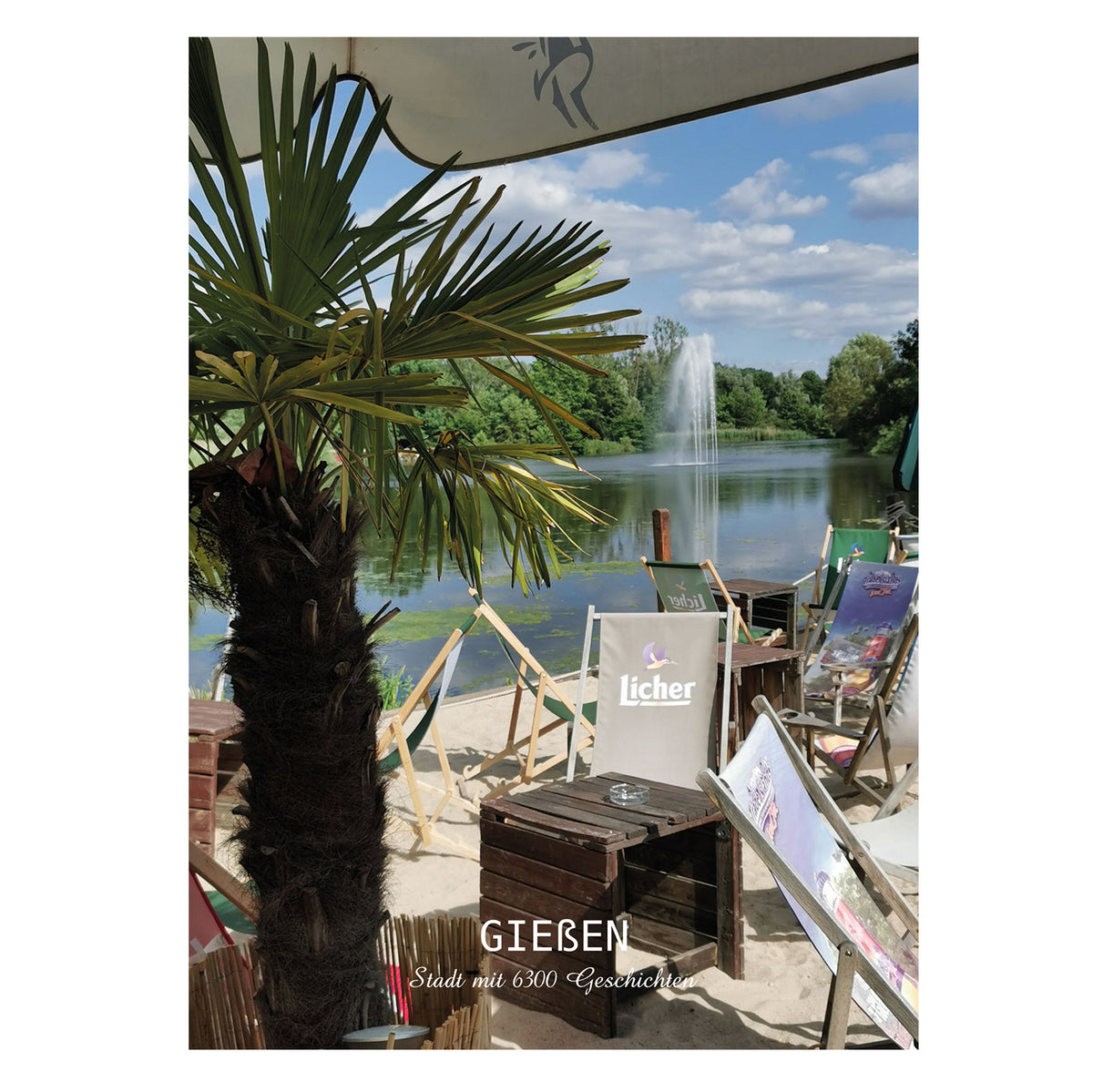 Postkarte Gießen - Stadt mit 6300 Geschichten "Strandbar"