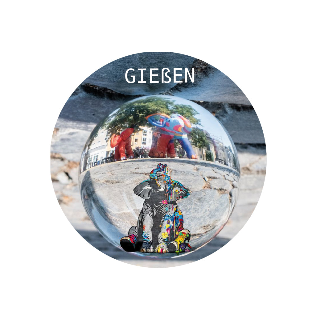 Gießen-Magnet "Elefant rund"