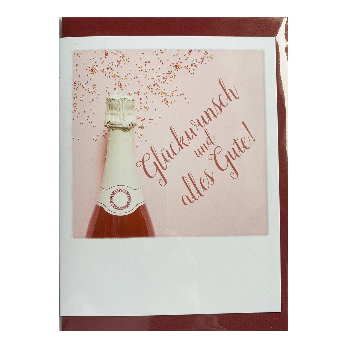 Klappkarte mit Umschlag &quot;Glückwunsch und alles Gute&quot;