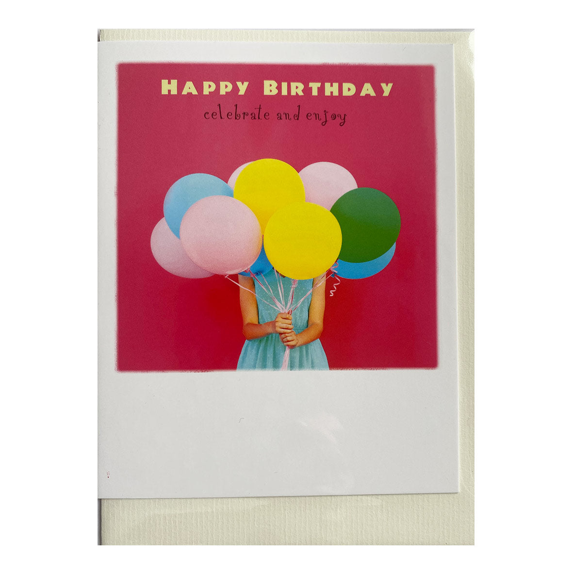 Klappkarte mit Umschlag &quot;Happy Birthday - celebrate and enjoy&quot;