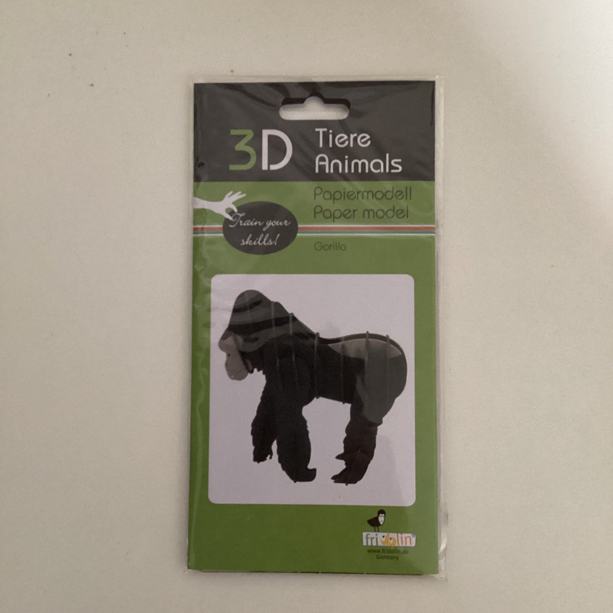 3D Papiermodell aus Karton "Gorilla"