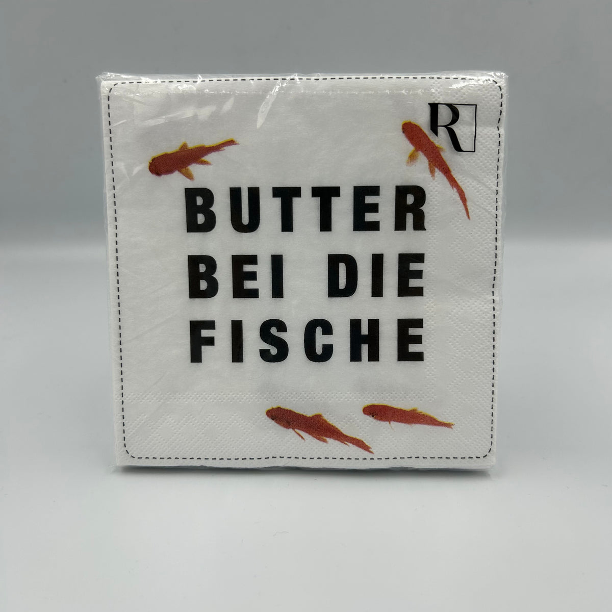 Servietten Butter bei die Fische, 25x25 cm