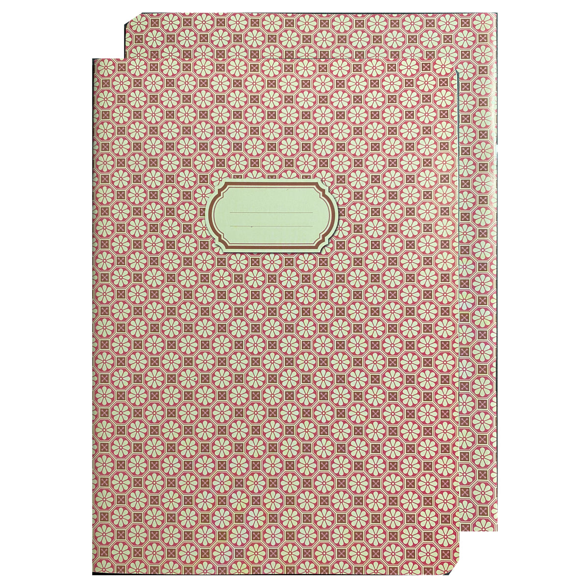 Journal in DIN A5, Motiv "Retro Flower Pattern"