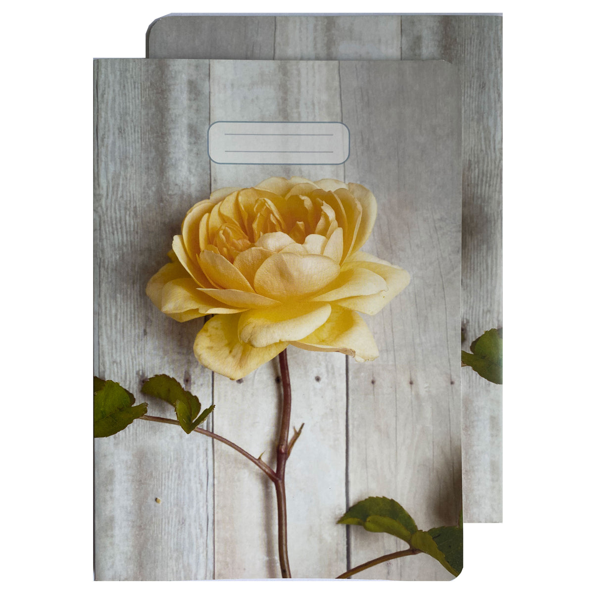 Journal in DIN A5, Motiv &quot;Rose on wood&quot;