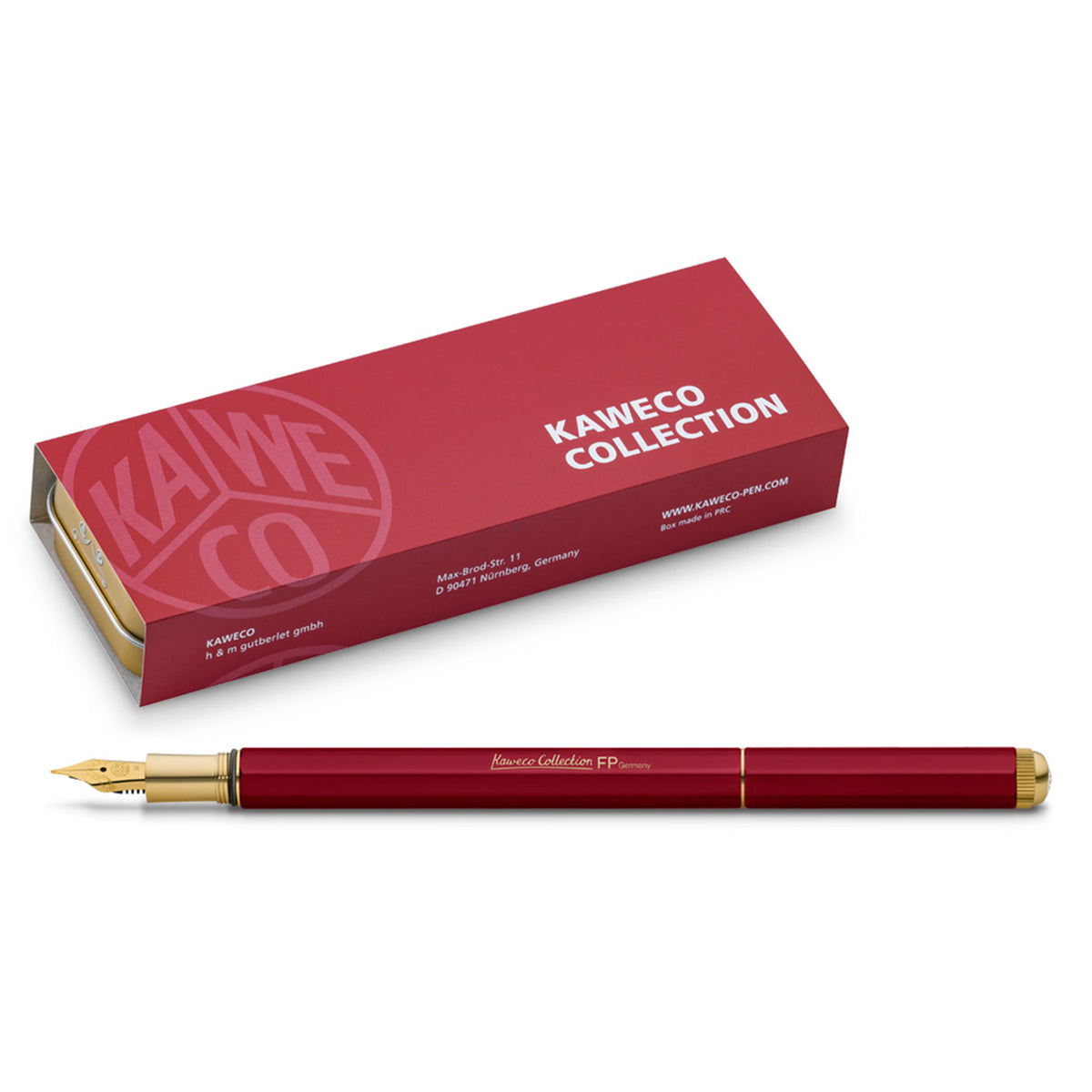 Füllhalter KAWECO Special aus Messing, rot