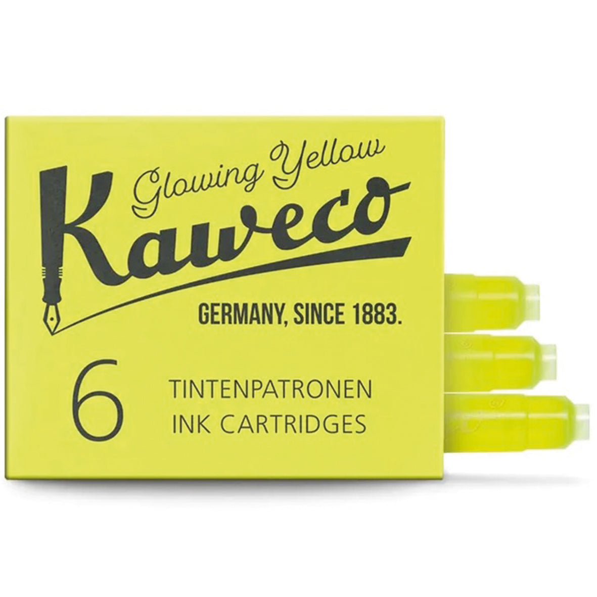 Tintenpatronen Kaweco Leuchtgelb, 6 Stück