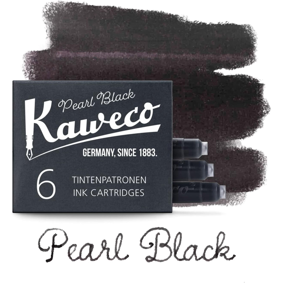 Tintenpatronen Kaweco Pearl Black, 6 Stück