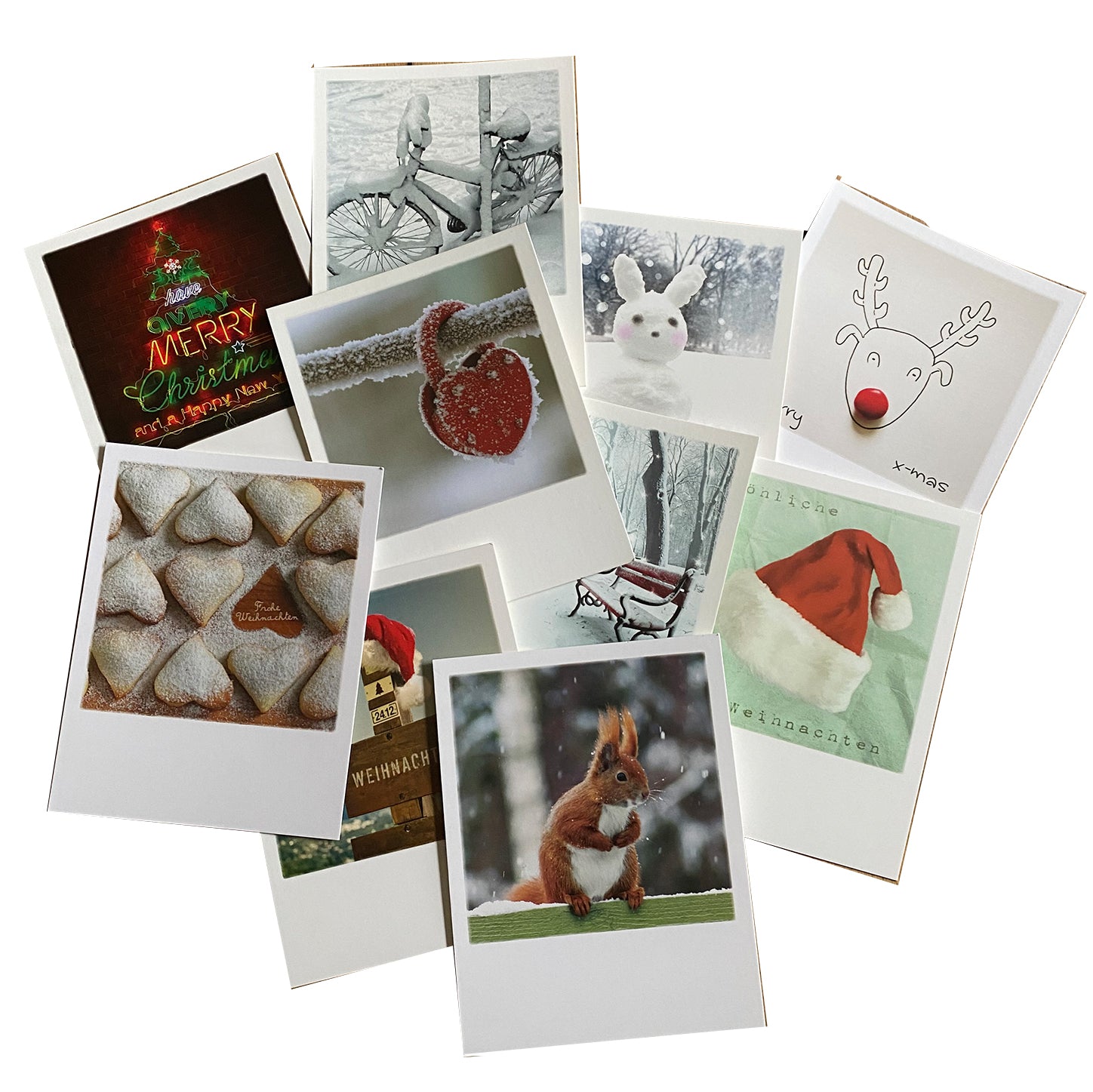 Postkarten-Überraschungsset "Weihnachten" – 10 Karten Punkt & Strich