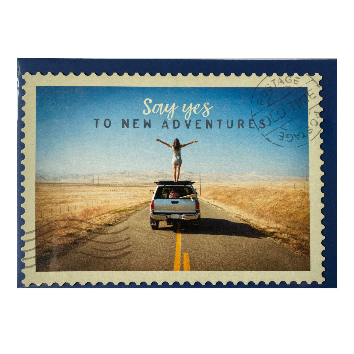 Karte mit Umschlag &quot;Say yes to new adventures&quot;