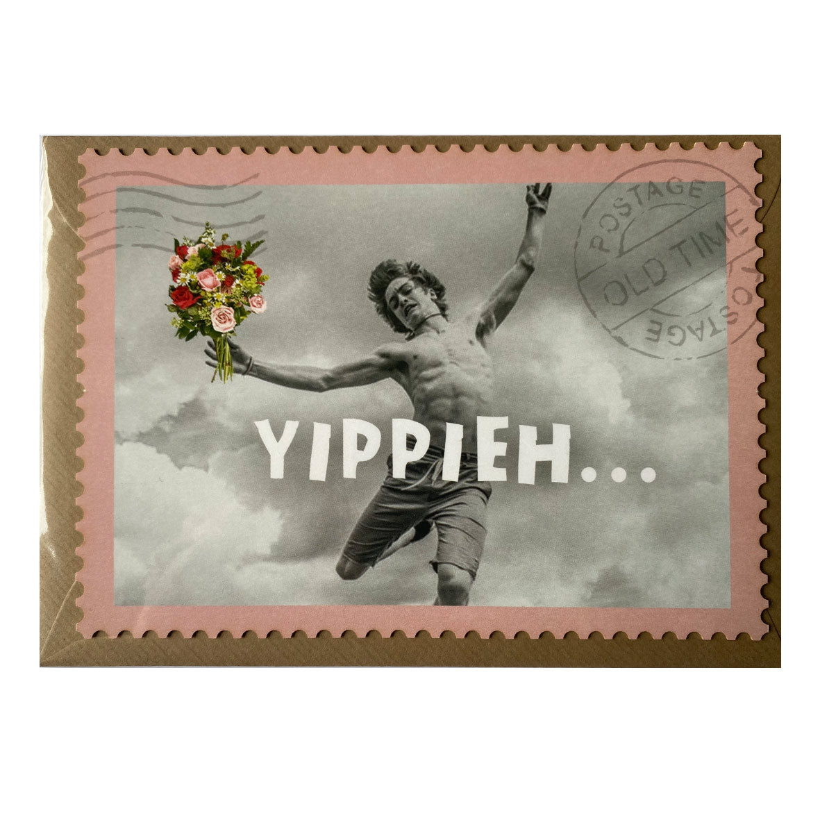 Karte mit Umschlag &quot;Yippieh&quot;