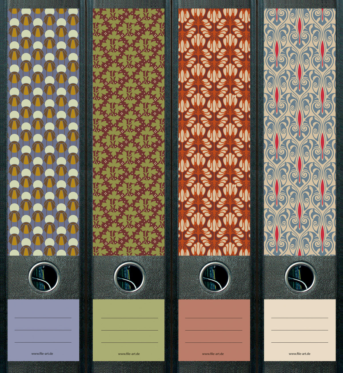 File Art Ordnerrücken Etiketten Pattern für 8 breite Ordner AJ321+322 File Art Ordnerrücken Etiketten Pattern für 8 breite Ordner AJ321+322