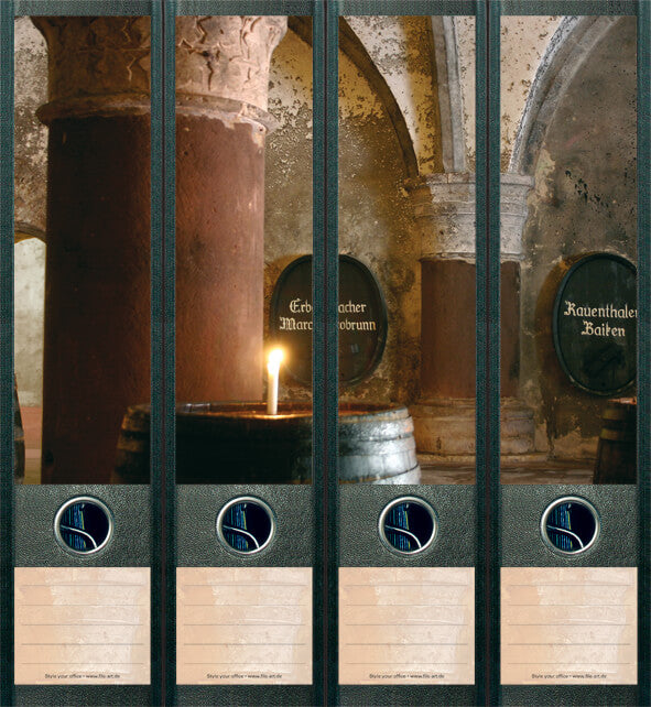 file art 4er-Ordnerrücken-Etiketten-Set &quot;Eberbach&quot; für 7,5 und 8 cm Ordner