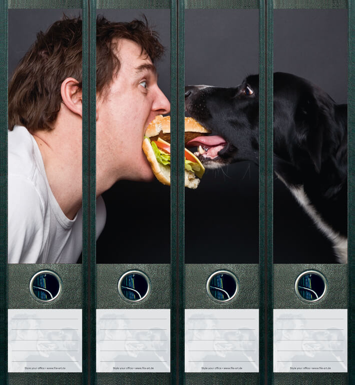 file art 4er-Ordnerrücken-Etiketten-Set &quot;Hungry Eyes&quot; für 7,5 und 8 cm Ordner