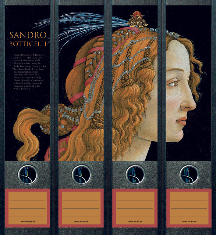 file art 4er-Ordnerrücken-Etiketten-Set &quot;Sandro B.&quot; für 7,5 und 8 cm Ordner
