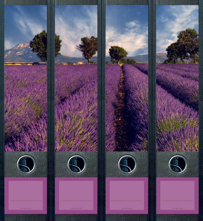 file art 4er-Ordnerrücken-Etiketten-Set &quot;Provence&quot; für 7,5 und 8 cm Ordner
