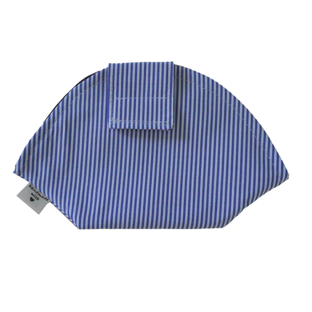 Tasche "Streifen" für FFP2-Masken u.v.m., mit Klettverschluss Punkt & Strich