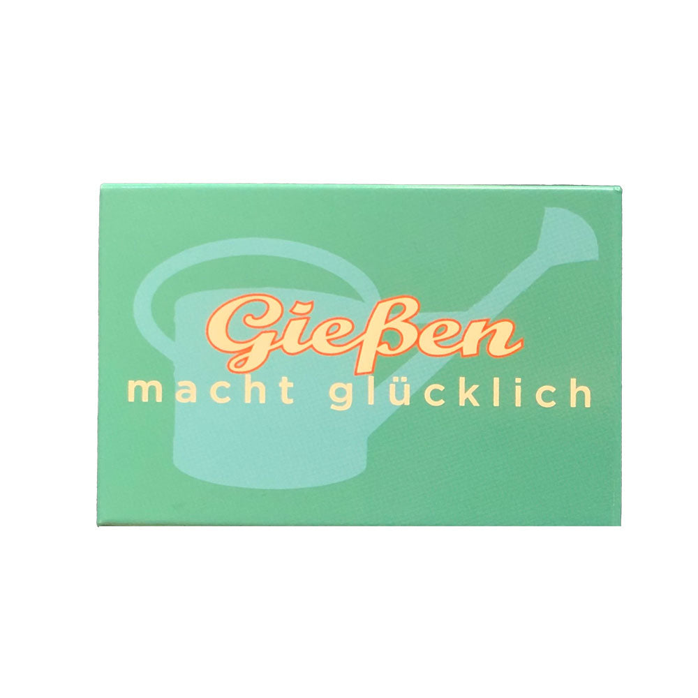 Magnet &quot;Gießen macht glücklich&quot;, rechteckig